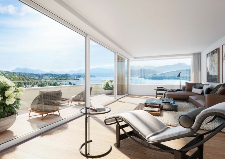 Luxuriöse 3.5-Zimmer-Stadtwohnung mit Seesicht