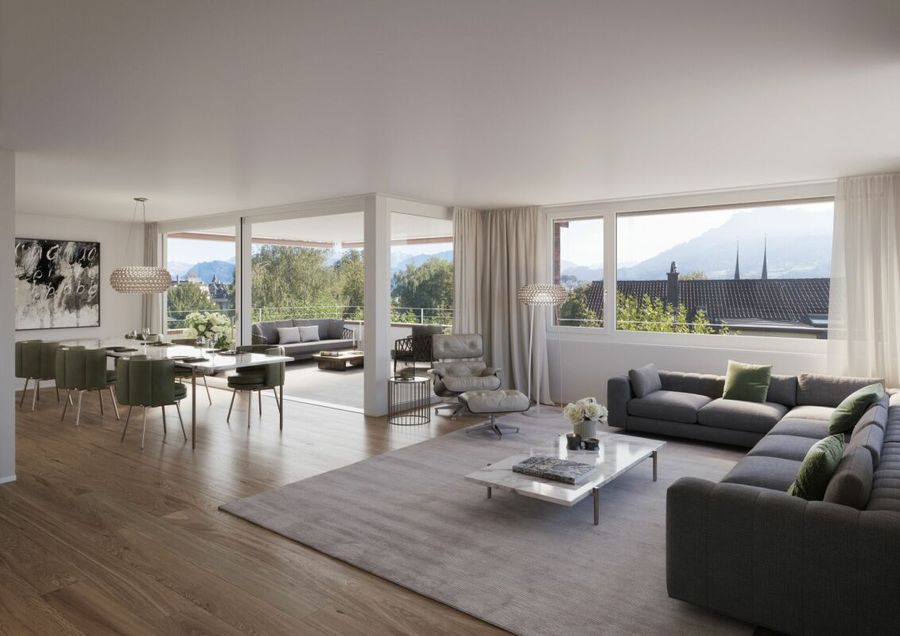 Elegante 4.5-Zimmer-Stadtwohnung mit Alpenpanorama